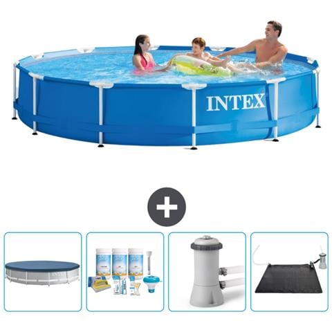 Piscina Fuori Terra - In Giro - 366x366x76 Cm - Blu - Include Accessori Coordinati Cb4 - Foto 1