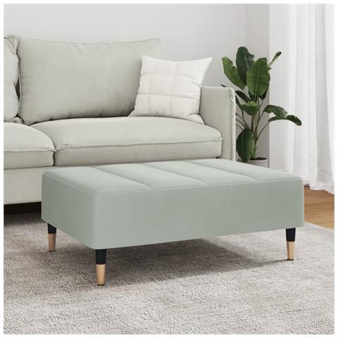 Lusso Casadino -  Poggiapiedi Grigio Chiaro 77x55x31 Cm In Velluto - Foto 2