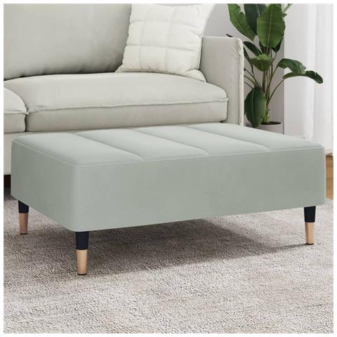 Lusso Casadino -  Poggiapiedi Grigio Chiaro 77x55x31 Cm In Velluto - Foto 8