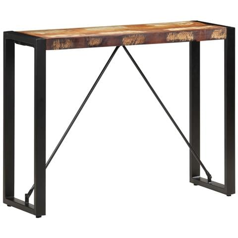 Lusso Casadino -  Tavolo Consolle 110x35x76 Cm In Legno Massello Di Recupero - Foto 8