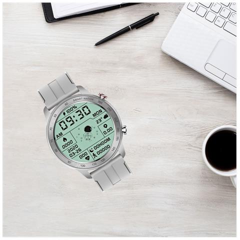 Smartwatch In Silicone Mx5 - Chiamata Bluetooth E Fitness Silver - Foto 2