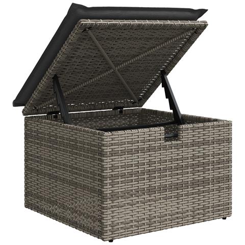 Set di Divani da Giardino da 7 pezzi con Cuscini in Grigio Rattan Sintetico - Foto 9
