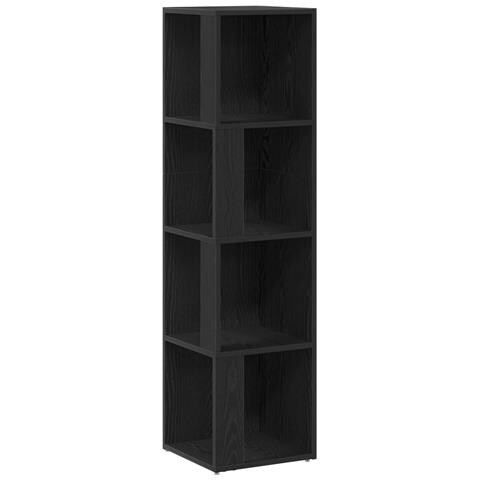 Libreria Nera in Rovere 33x33x132 cm in Legno Ingegnerizzato - Foto 1