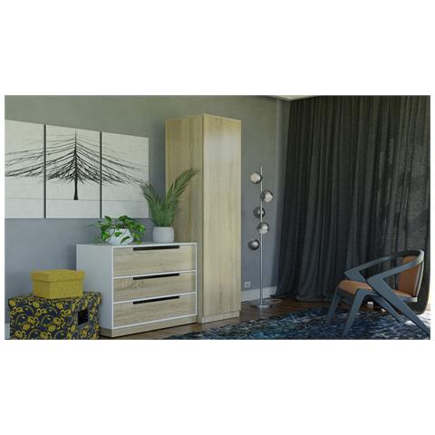 Topeshop SD-50 SON KPL, Quercia, Guardaroba, 5 ripiani, 1 porta/porte, Quercia - Foto 2