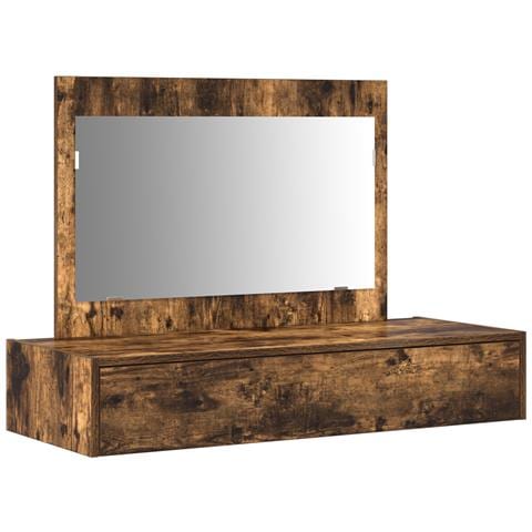 Tavolo da Toeletta a Parete Rovere Affumicato 100x40x70 cm - Foto 1