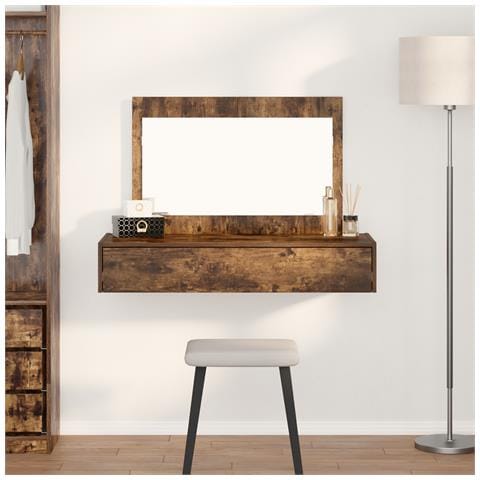Tavolo da Toeletta a Parete Rovere Affumicato 100x40x70 cm - Foto 2