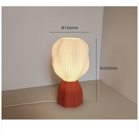 Lampada Da Tavolo Usb Dimmerabile Con Base 3d - Moderna Luce Notturna Da Comodino - Foto 3