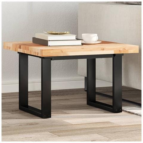 Piano Tavolo Quadrato 60x60x4 cm in Legno Massello di Acacia - Foto 2