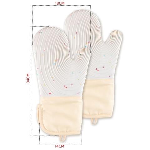 Guanti E Presine Da Forno Termoresistenti Candy White - Guanti Da Cucina In Silicone E Cotone White - Foto 4