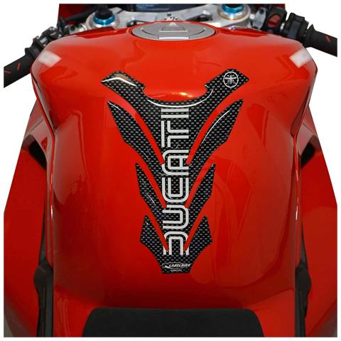 Paraserbatoio Adesivi 3d Carbonio Serbatoio Compatibile Moto Ducati Old Style - Foto 1