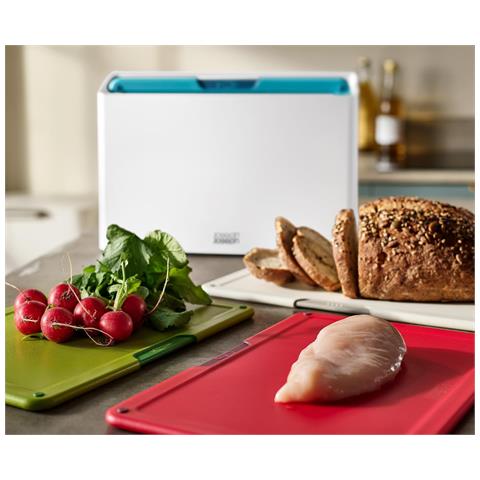 Set Taglieri Folio Icon Quattro Pezzi Bianchi Per Cucina Superfici Testurizzate Previene Contaminazione Incrociata Con Custodia Antiscivolo - Foto 6