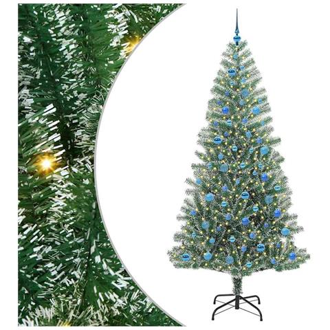 Albero di Natale Artificiale Imbiancato con Luci LED 240 cm - Foto 1