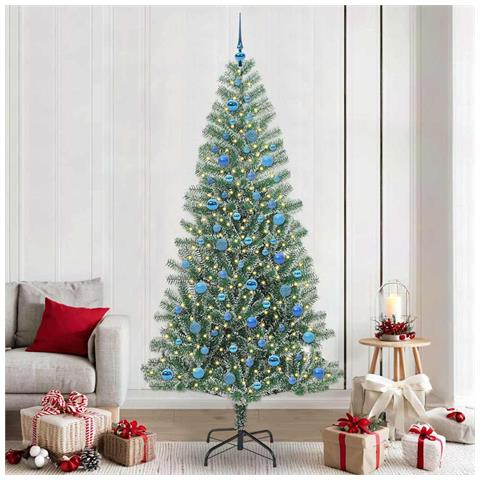 Albero di Natale Artificiale Imbiancato con Luci LED 240 cm - Foto 2