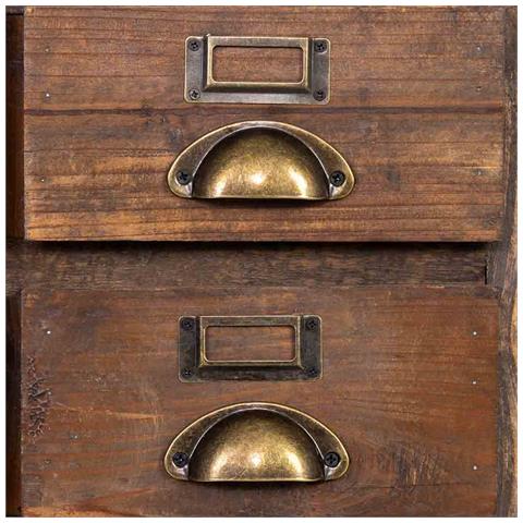 Comodino In Legno 6 Cassetti 48,5x31x46h Cm - Foto 7