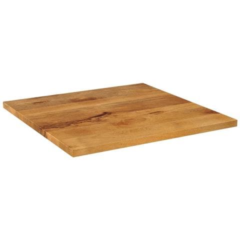 Piano per Tavolo 80x80x3,8 cm Quadrato Legno Massello di Pino - Foto 2