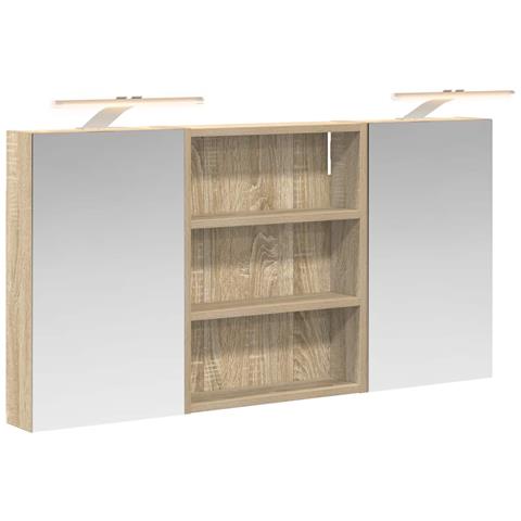 Set di Armadi da Bagno con lo scaffale 3 pcs 100 x 10,5 x 50 cm - Foto 1