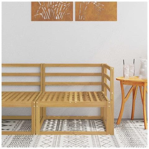 Divano angolare da esterno Bianco 83 x 83 x 73 cm - Foto 2