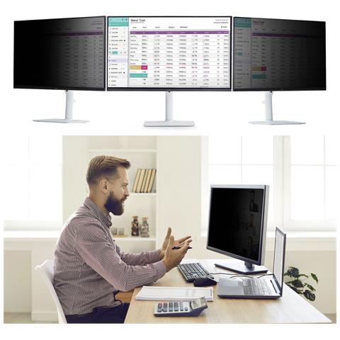 Filtro Privacy Magnetico per Monitor 34" 21:9 Ultrawide, Rimovibile, Anti-Riflesso /Lucido, Riduzione Luce Blu, TAA - Foto 2