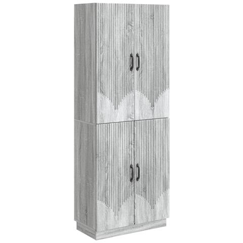 Set di armadi 2 pcs Sonoma grigio Legno ingegnerizzato - Foto 1