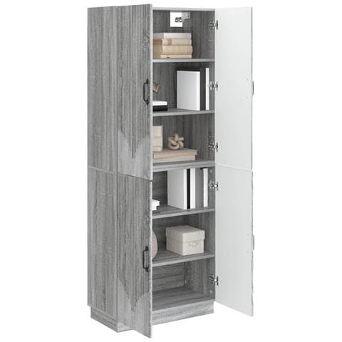 Set di armadi 2 pcs Sonoma grigio Legno ingegnerizzato - Foto 2