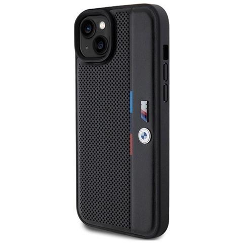 Custodia Perforata Tricolor Line Per Iphone 15 Plus / 14 Plus - Nera - Foto 2