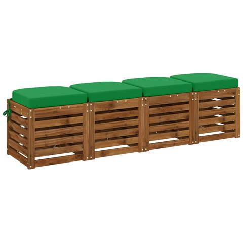 Cuscini per sedile a 4 pezzi SOEST 4 pcs 100% Poliestere Verde - Foto 2