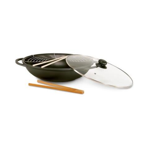 Wok Leipzig 36 cm con coperchio in alluminio pressofuso - Foto 1