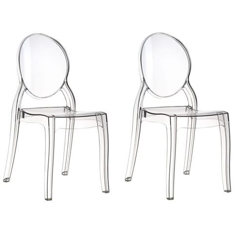 Set Di 2 Sedie In Policarbonato Trasparenti - Foto 1