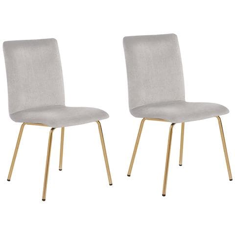 Set Di 2 Sedie Da Pranzo In Velluto Grigio Rubio - Foto 18
