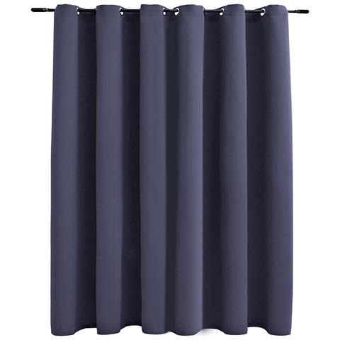Tenda Oscurante Con Anelli In Metallo Antracite 290x245 Cm - Foto 1