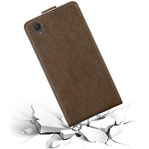 Custodia Compatibile Con Sony Xperia L1 In Bruno Caffè - Coperchio Protettivo In Design Flip Con Chiusura Magnetica - Foto 2