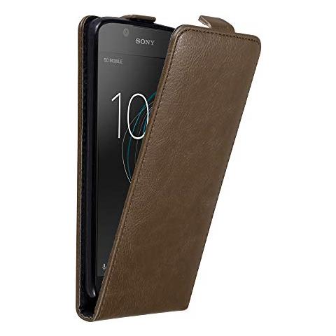 Custodia Compatibile Con Sony Xperia L1 In Bruno Caffè - Coperchio Protettivo In Design Flip Con Chiusura Magnetica - Foto 1