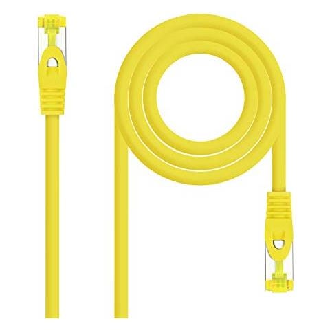 10.20.1900-Y - Cavo di rete Ethernet RJ45 LSZH Cat. 6A SFTP, AWG26, rame 100%, senza allogeni, giallo, tubo da 0.5 mts - Foto 1