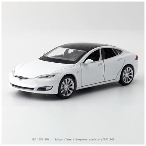 Modellino Tesla Model X In Scala 1:32 Con Luci E Suono | Macchinina Giocattolo In Lega