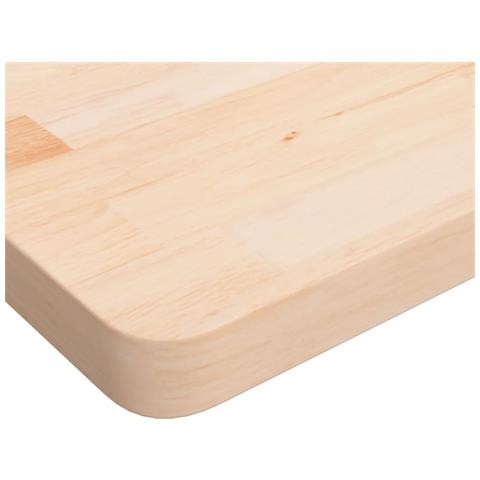 Piano Tavolo Quadrato 60x60x4 Cm Massello Rovere Non Trattato - Foto 2