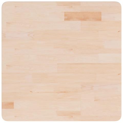 Piano Tavolo Quadrato 60x60x4 Cm Massello Rovere Non Trattato - Foto 4
