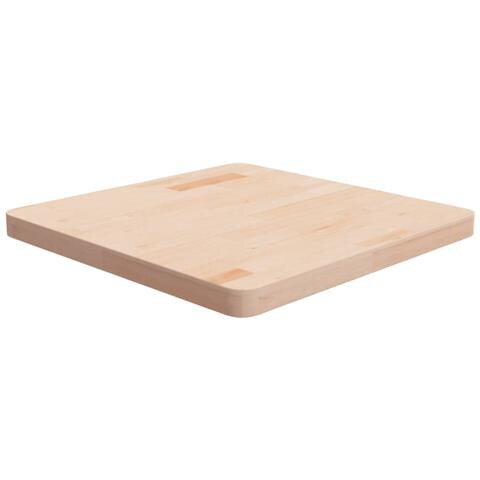 Piano Tavolo Quadrato 60x60x4 Cm Massello Rovere Non Trattato - Foto 1
