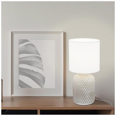 Lampada Da Scrivania Contemporanea Bellariva 1 Luce Ceramica Grigio - Foto 2