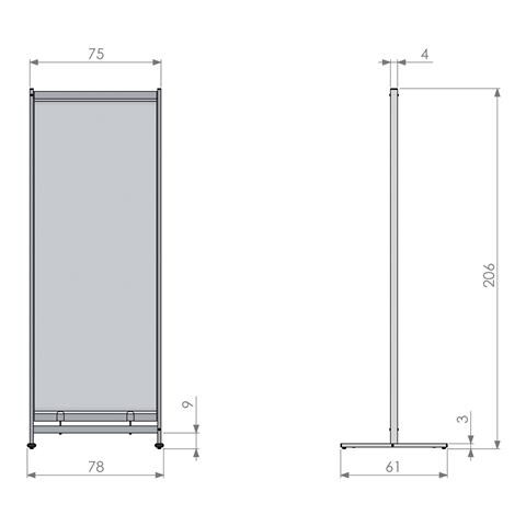 1915552 bacheca magnetiche e accessori Grigio, Translucent - Foto 3