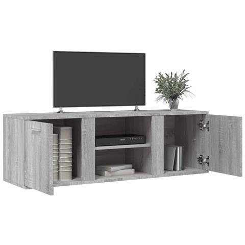 Mobile Porta TV Grigio Sonoma 120x34x37 cm in Legno Multistrato - Foto 3