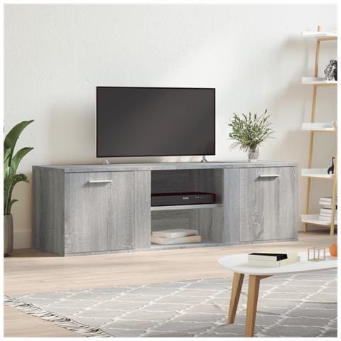 Mobile Porta TV Grigio Sonoma 120x34x37 cm in Legno Multistrato - Foto 1