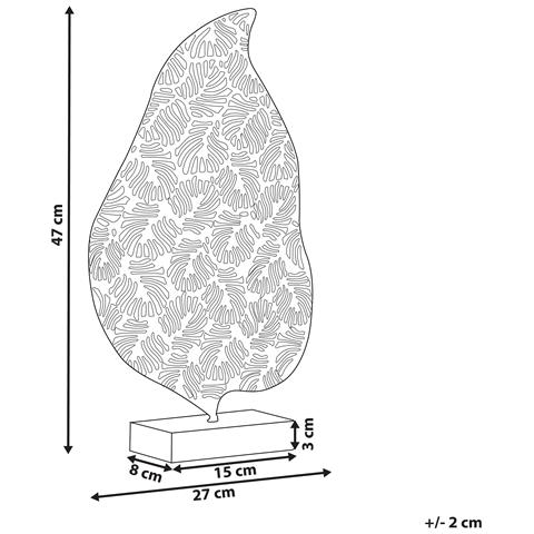 Accessorio Decorativo Foglia Lithium Metallo Oro - Foto 2