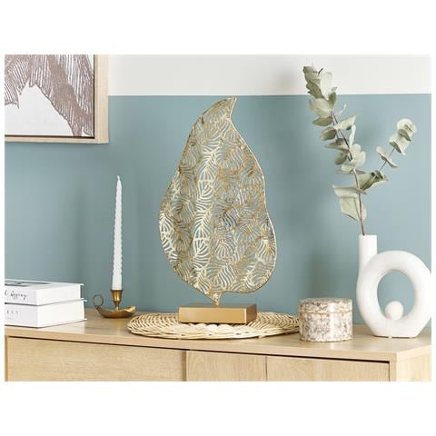 Accessorio Decorativo Foglia Lithium Metallo Oro - Foto 1