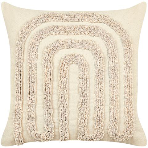 Set Di 2 Cuscini Tatsoi Cotone 45 X 45 Cm Beige Trama Geometrica - Foto 7