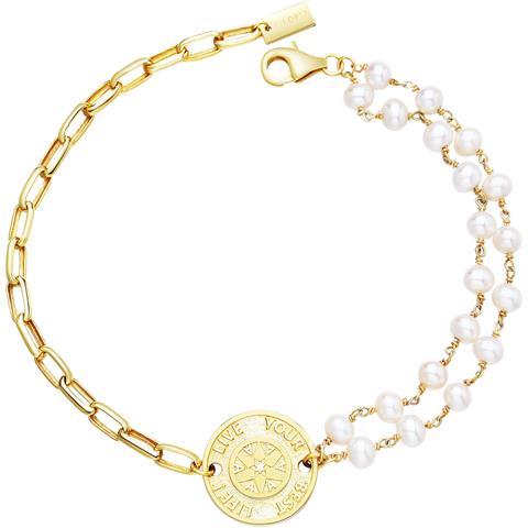 Shirushi Bracciale Oro /perla Bianca - Foto 1