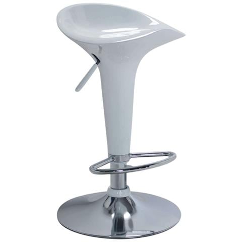 Sgabello Da Interno Bar Con Seduta In Abs E Base In Acciaio Con Altezza Regolabile Spike - Black - Foto 8