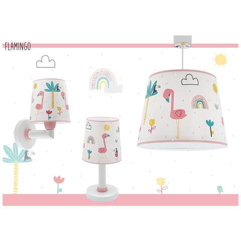 Lampada Da Comodino Per Bambini Flamingo Fenicottero - Foto 7