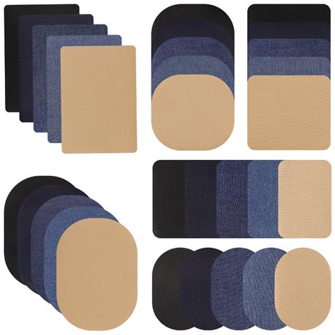 30 Toppe Adesive Per Jeans A Caldo Per Pantaloni, Vestiti, Gomiti E Ginocchia Multicolor - Foto 1