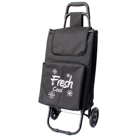 Carrello Spesa Termico Con Ruote Trolley Portaspesa Con Manico Alfredo Carrello Nero - Foto 1