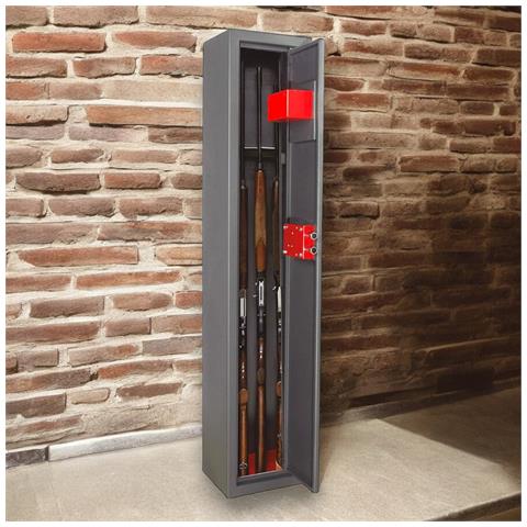 Armadio Cassaforte In Acciaio Portafucili Fuciliera 3 Posti - Foto 2